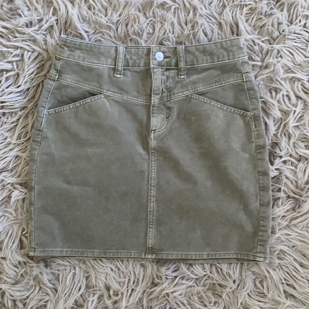 Light Green Corduroy Skirt